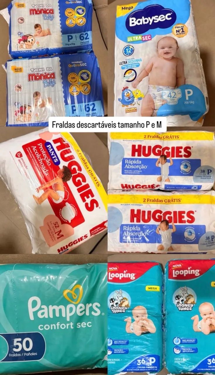 Fraldas descartáveis 