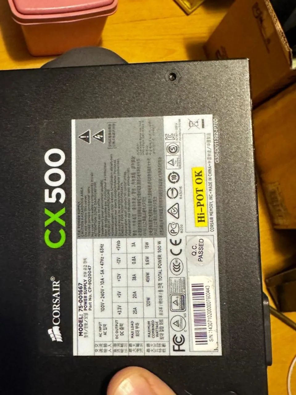 Fonte Corsair CX500 500W 80 Plus Bronze ? usada - Foto 3