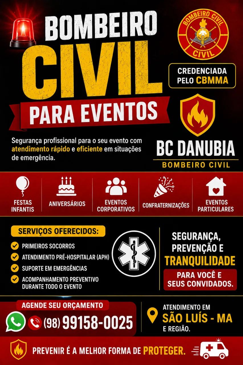 Bombeiro civil para eventos 