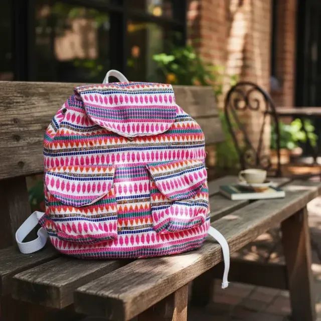 Bolsa Mochila Indiana Étnica importada - Foto 3