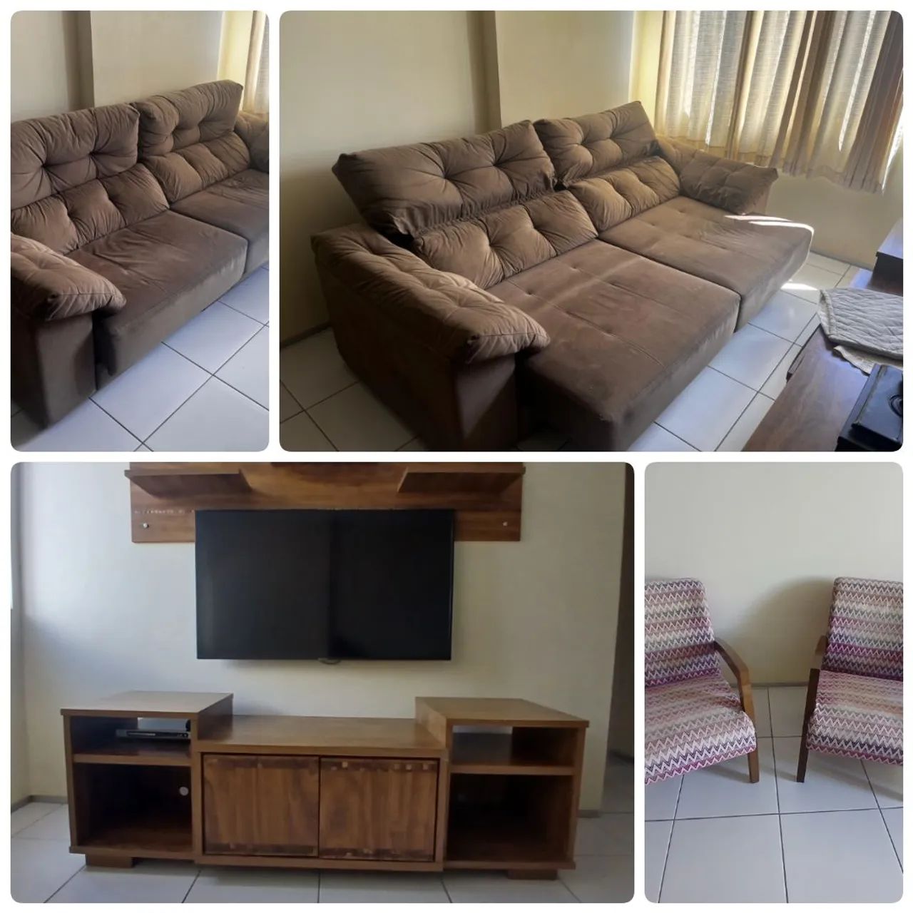 Sofá, Rack, Painel e Poltronas (PRA VENDER HOJE)