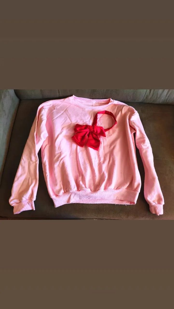 Peruca Estilizada Ayase Momo (Dandadan) + Blusa Rosa e Laço - Foto 5