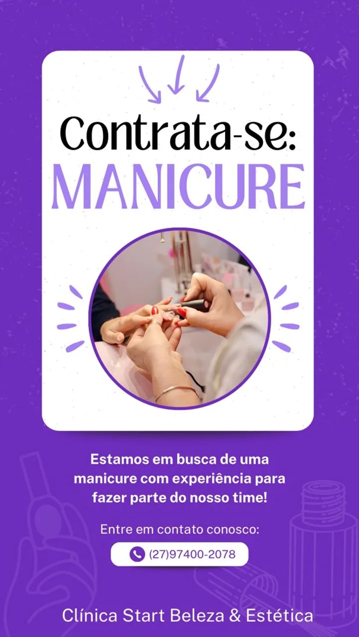 Contratando manicure 