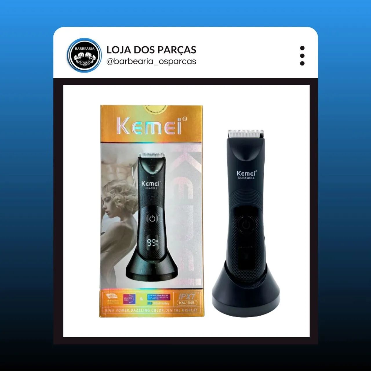 Máquina (depilação íntima e corporal)
