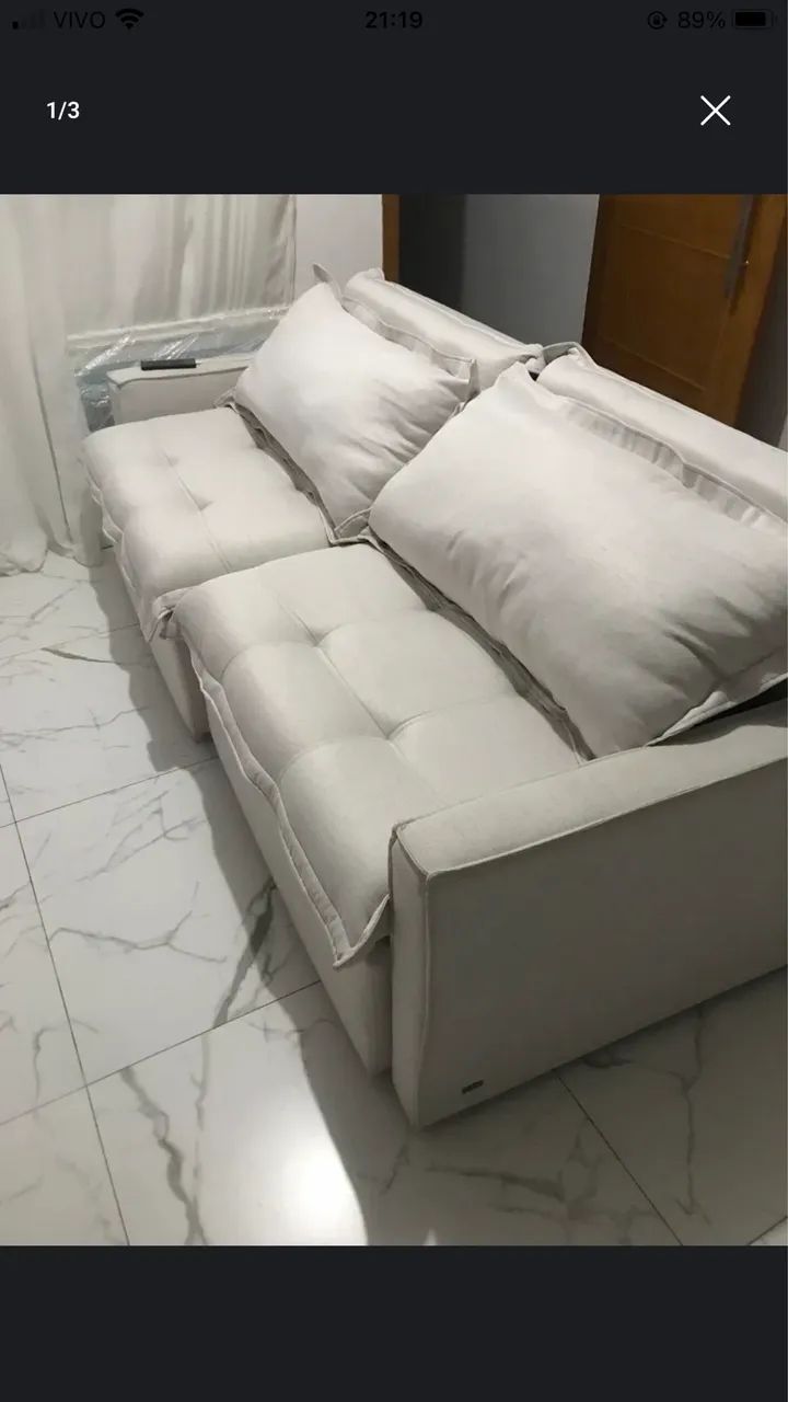 Sofá linho retrátil  - Foto 2