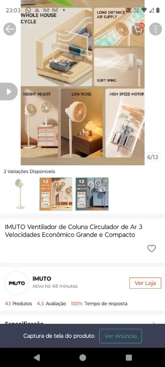 Ventilador 110v - Foto 4