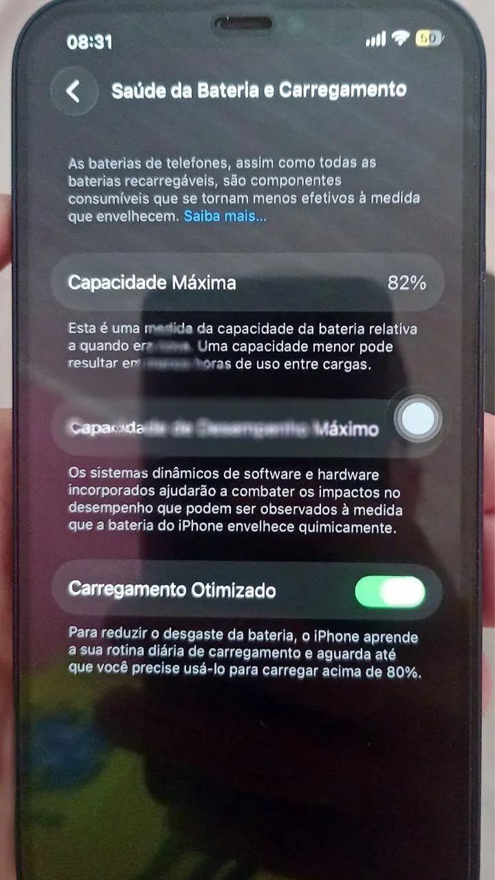 iPhone 12 128 de memória bateria 82%