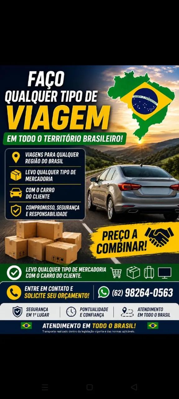 Faz qualquer tipo de frete ou viagem preço a combinar