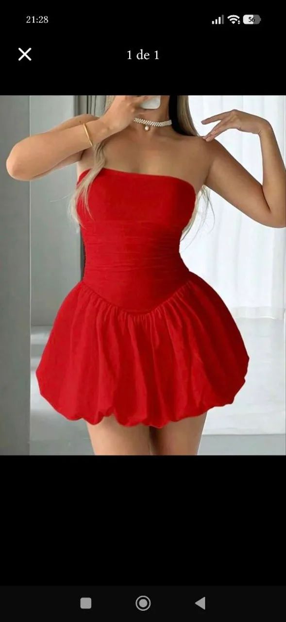Vestido curto vermelho 