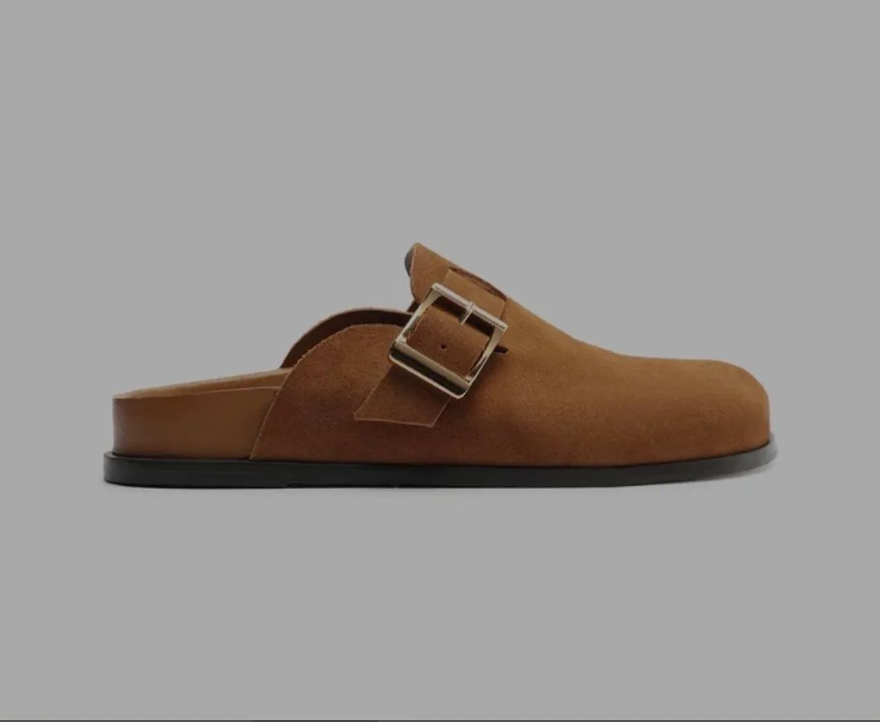 Papete AREZZO Clog Sabote Marron Acamurçada 38 - Foto 3