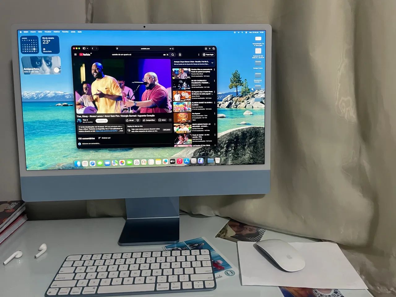 iMac M1 Azul: 8gb / 256 - Computadores e Desktops - Praça Seca