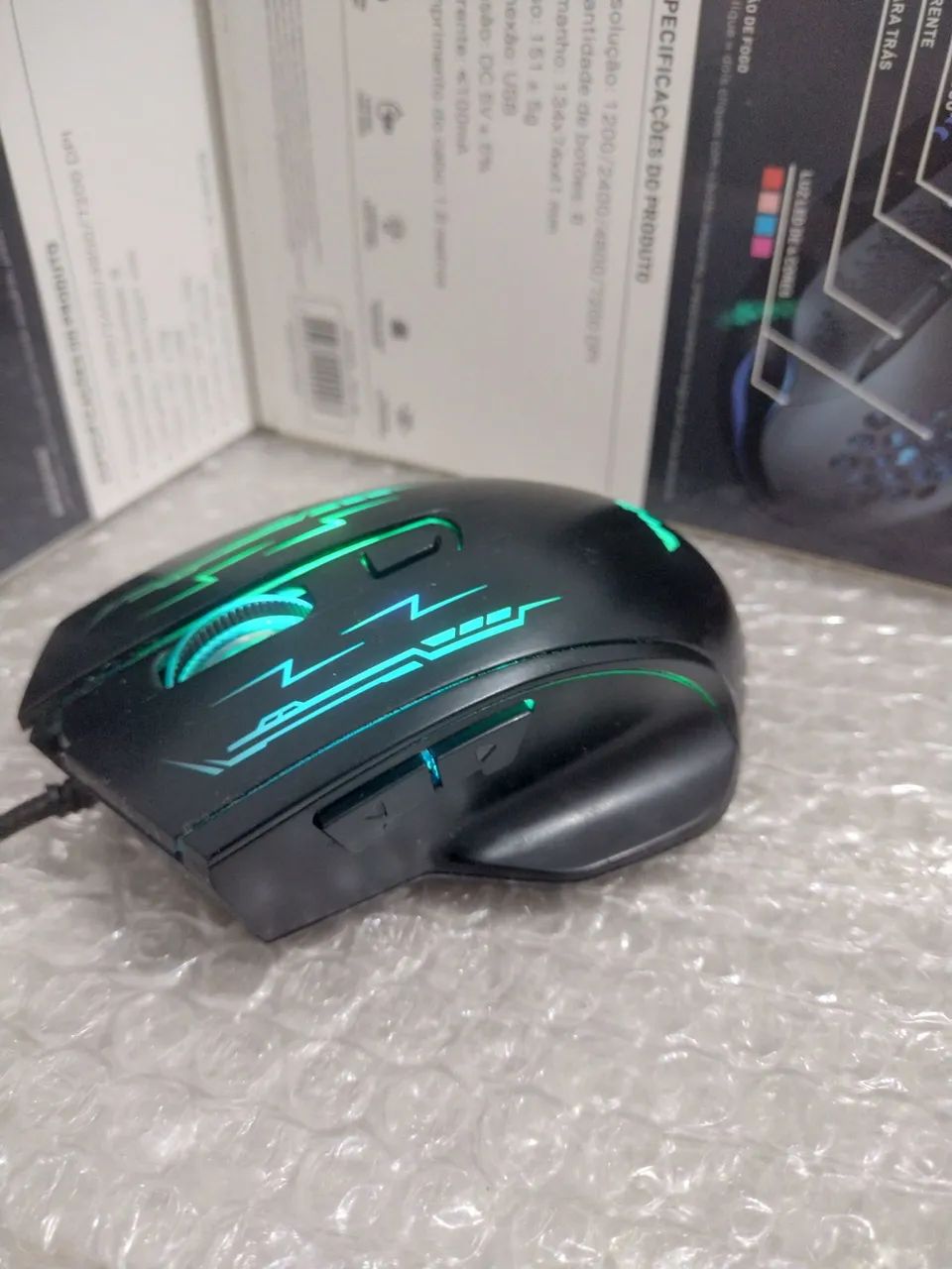 Mouse com 7 botões iluminação rgb  - Foto 3