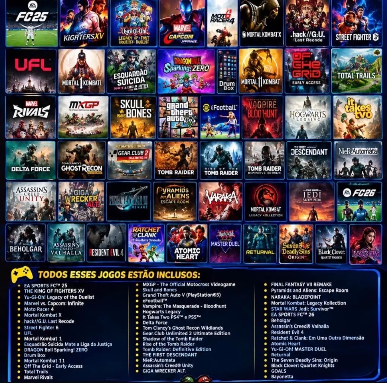 Jogos digitais ps4 e ps5 