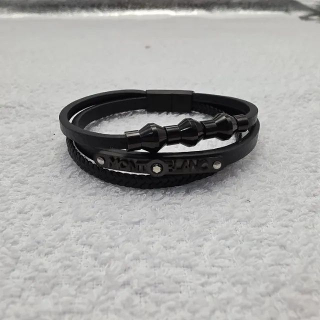 PULSEIRA MASCULINA, FECHO MAGNETICO, COURO, MONTBLANC - Foto 4