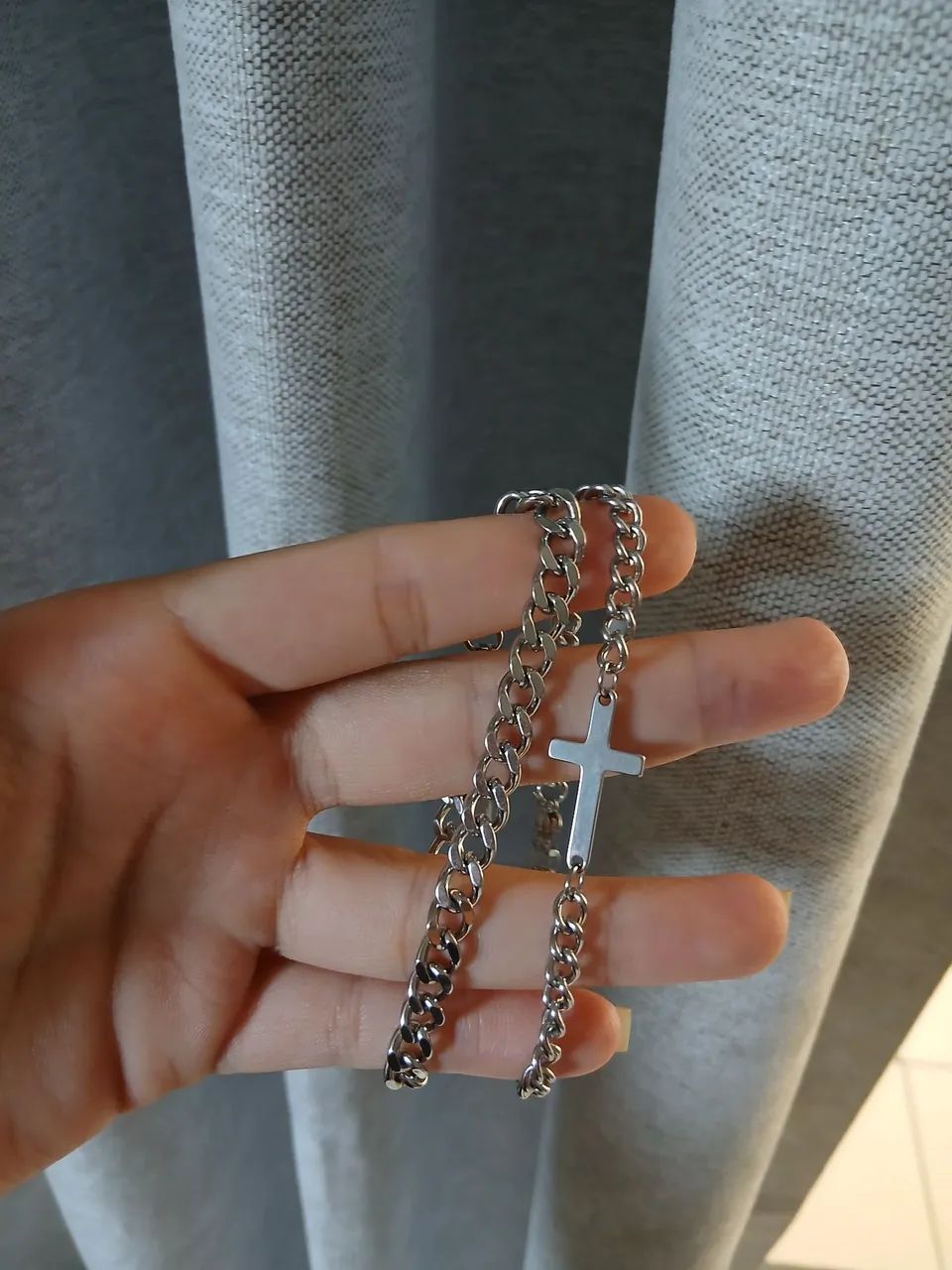 Par de pulseiras em aço inoxidável  - Foto 2
