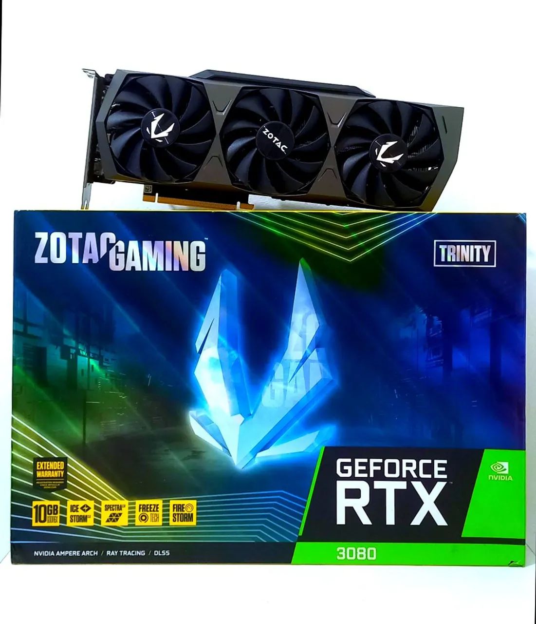 RTX 3080 10GB GDDR6X ZOTAC TRINITY LHR 320BITS NA CAIXA, PREÇO