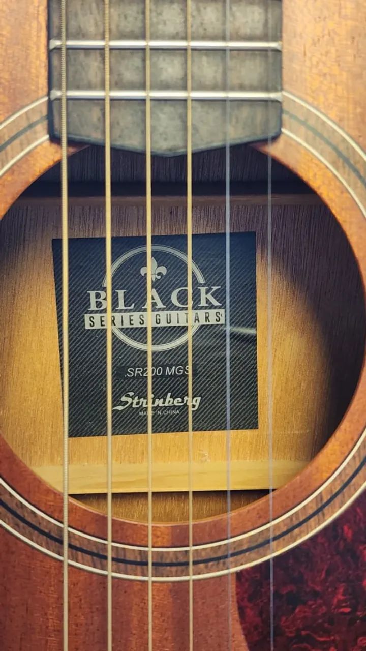 Violão Strinberg Mini Folk - SR200MGS Black Series Excelente