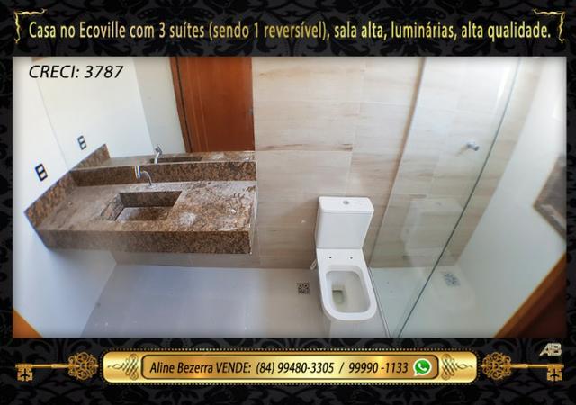 Financia, casa com 3 suítes no Ecoville, sombra, alta qualidade, venha conhecer - Foto 10