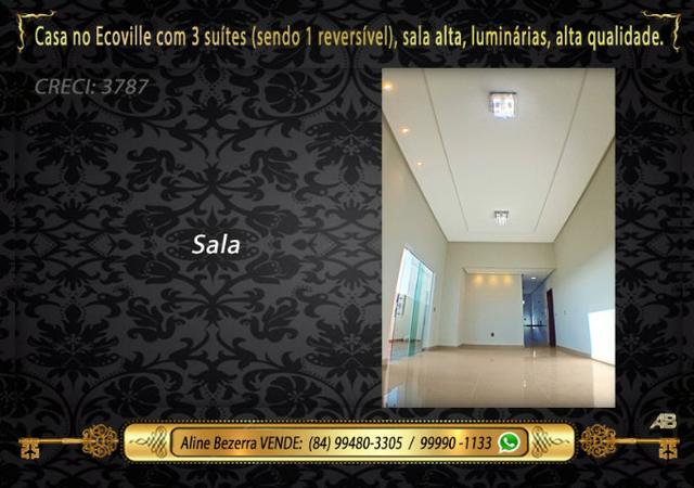 Financia, casa com 3 suítes no Ecoville, sombra, alta qualidade, venha conhecer - Foto 2