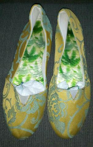 Linda Sapatilha de Tecido Estampado