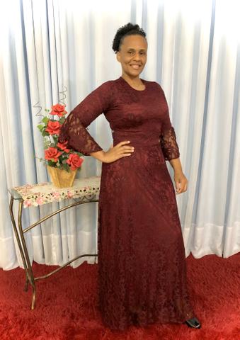 Vestido Renda Longo