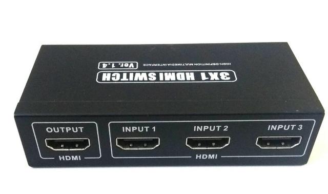 3x1 -Triplicador de Hdmi Spllitter Cabo Hdmi 1x3 Divisor Full Hd 1.4 3d Hub