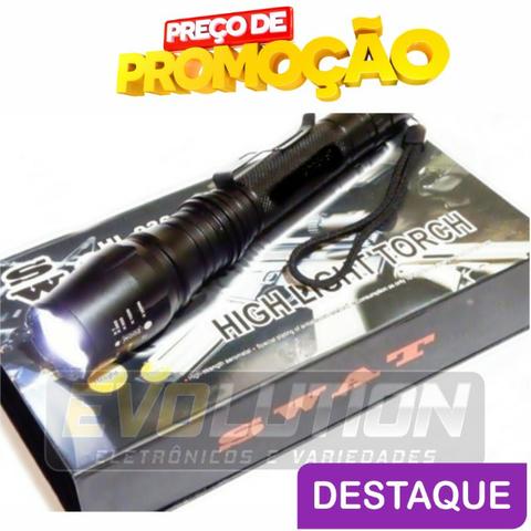 Lanterna Tática Swat 290000 Lumens com Led T6 o mais potente da Categoria