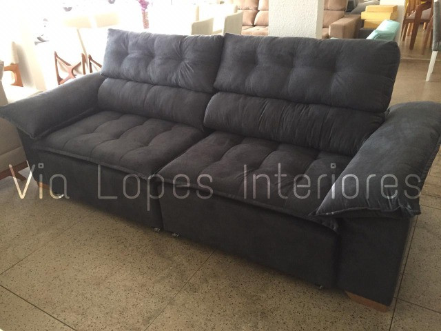 Sofa com pilon de 2.50 ctm aqui na Via Lopes Interiores wpp 62 9 *