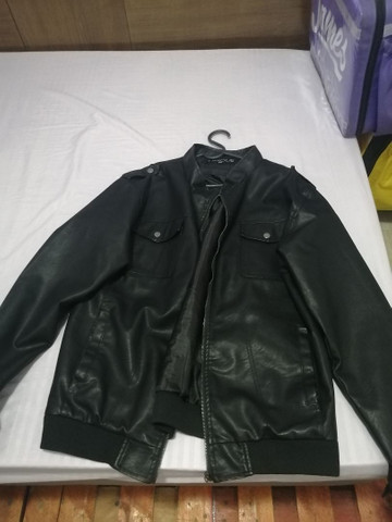 jaqueta de couro masculina g3