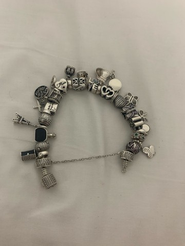 Pulseira na Prata 925 com 27 Berloques - Foto 2