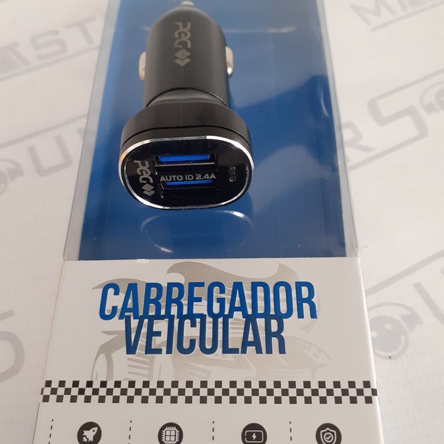 Fonte carregador veícular. Com 2 entradas usb. Novo. - Foto 2
