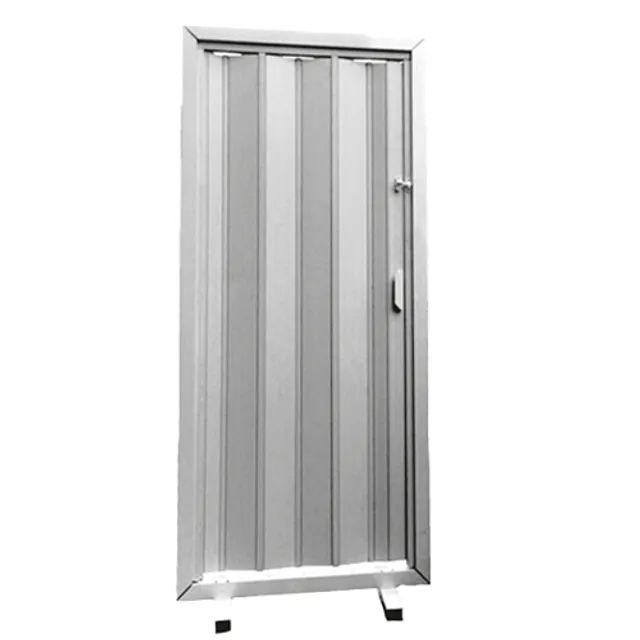 Porta Sanfonada Plasflex 80cm Branca Mogno Preta - Nova - Foto 3