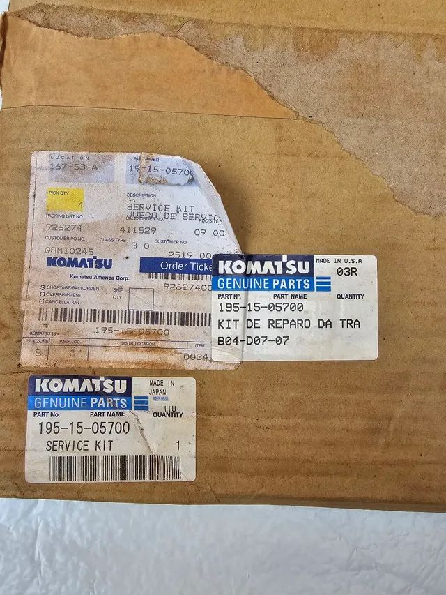 Escavadeira d375 komatsu kit reparo transmissão novo original 1951505700 - Foto 2