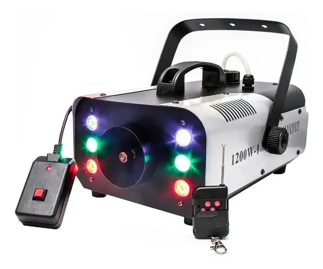 Maquina Fumaça 1200w Led Rgb (2 Controle)