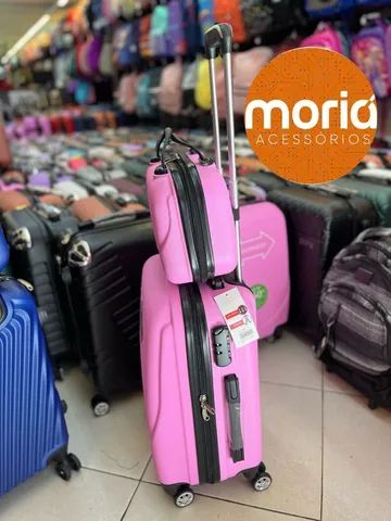 Kit Mala De Bordo 10kg  360º Rodinhas Abs + Frasqueira Luxo - Foto 6