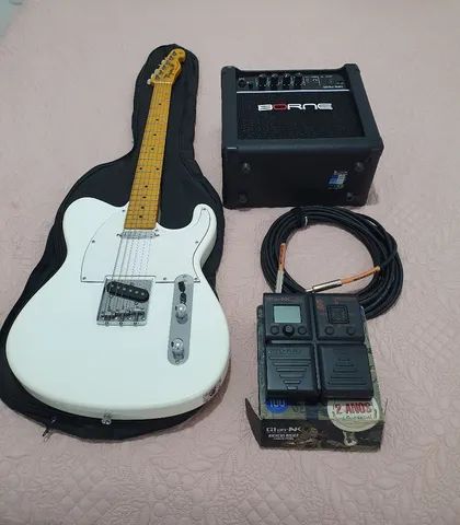 Guitarra +cabo +pedaleira +amplificador pouco usados