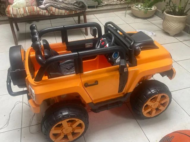 Jeep Elétrico Wrangler R/c Laranja 12v - Bandeirante - Foto 2