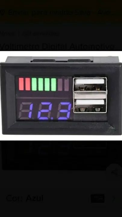 Medidor de Tensão Bivolt para Som Auto 12v/24v aceito cartão  - Foto 4