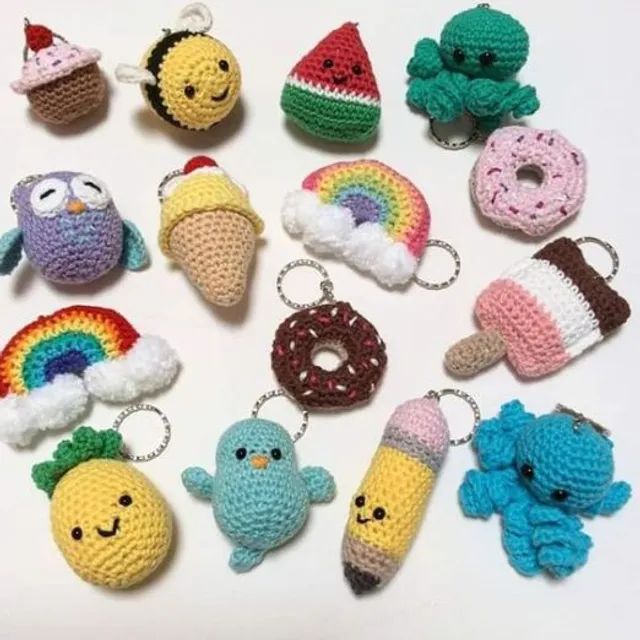 Chaveirinhos de crochê  - Foto 2