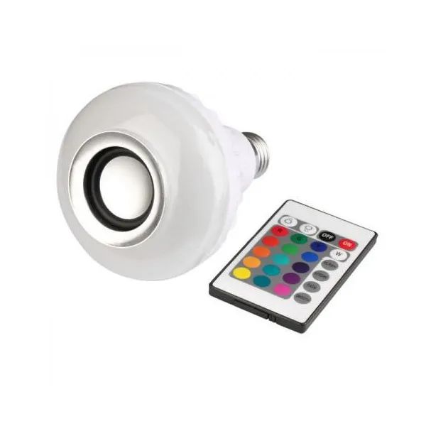 Lâmpada Musical Bluetooth LED Com Controle RGB Colorido -Loja Coimbra Computadores Entrega - Foto 3