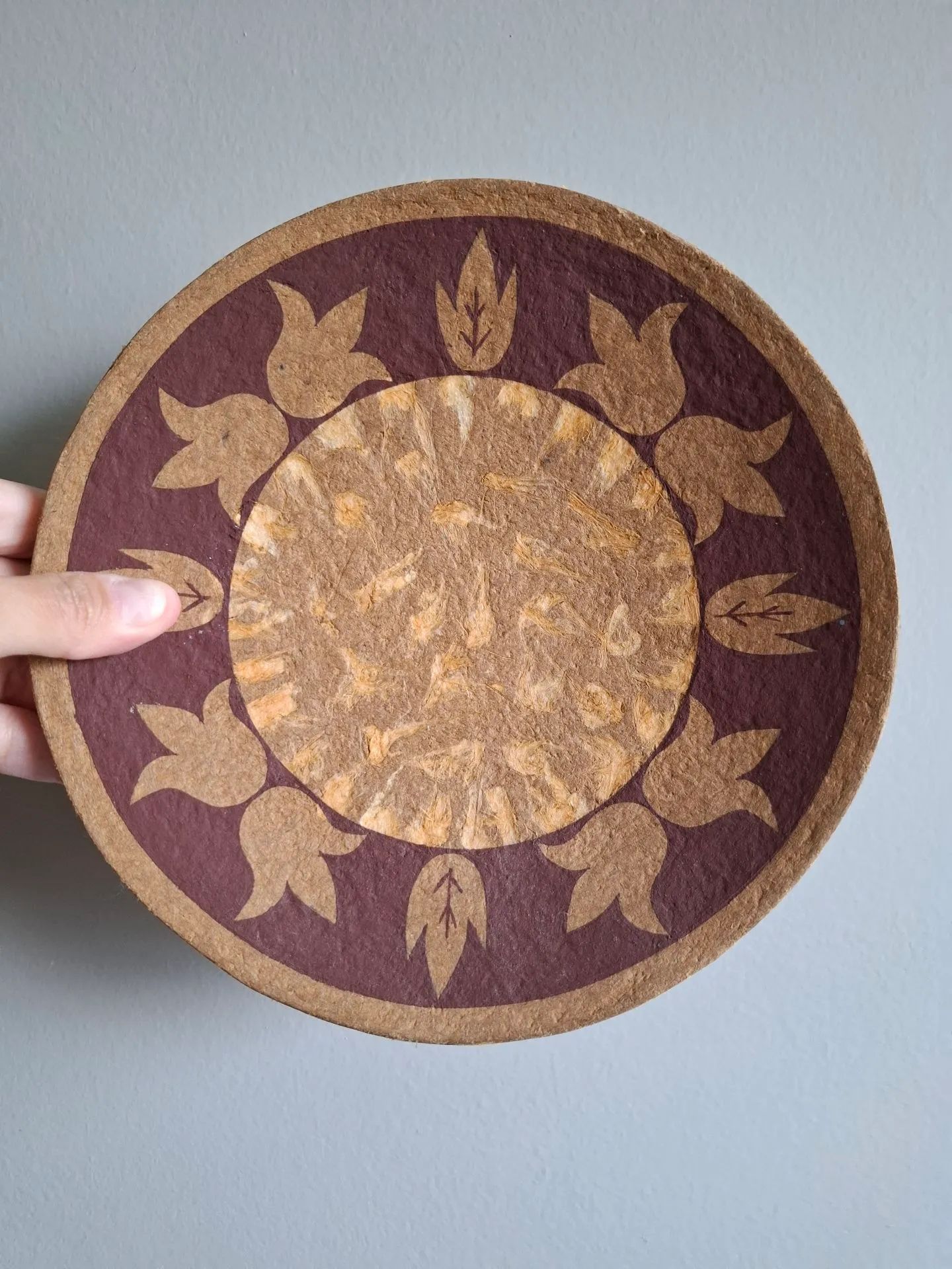 Adorno de parade decorativo artesanal de papel machê e fibra de banana feito à mão - Foto 2