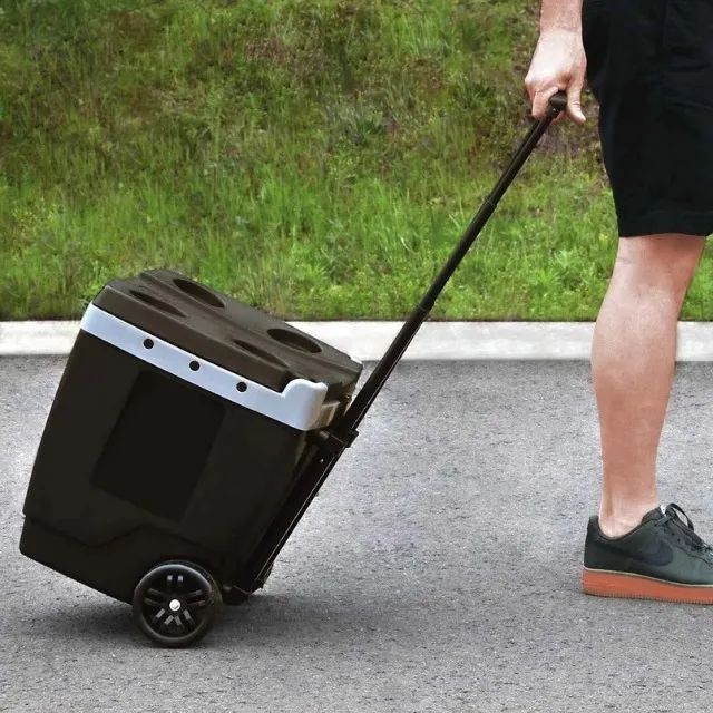 Cooler Caixa Térmica com Rodinha 42Litros Suporta 56Latinha 8Garraf 2L Praia Camp Pesc Mor - Foto 4