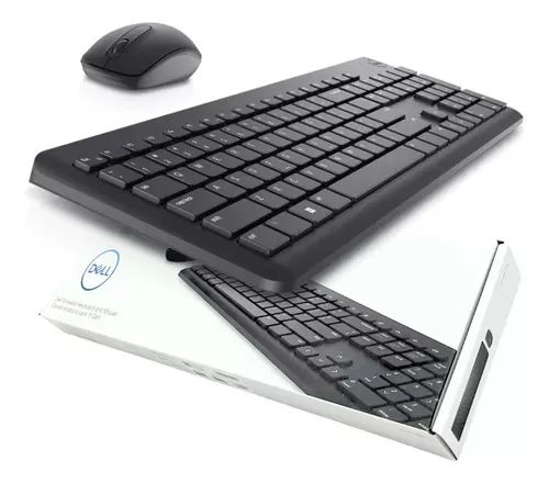 Kit Teclado Mouse Dell Sem Fio Km3322w Wireless Abnt2 Semi novo