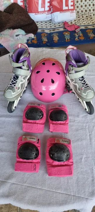 PATINS COM ASSESSÓRIOS OXELO ORIGINAL  - Foto 2