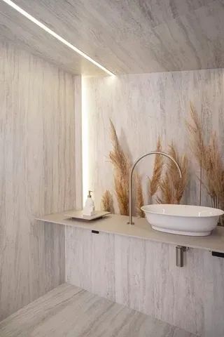 Porcelanato "C" Lastra Travertino Navona Grigio Nat 120x270cm  - Foto 4