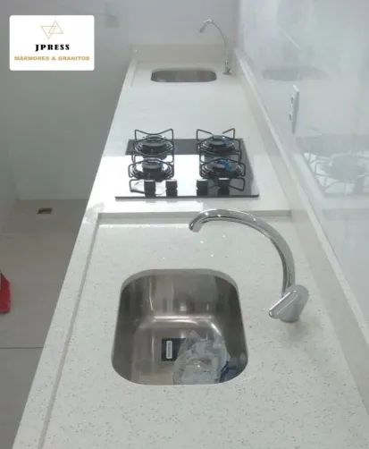 Balcão / Pia Planejada - Mármore Branco Estellar - Foto 3