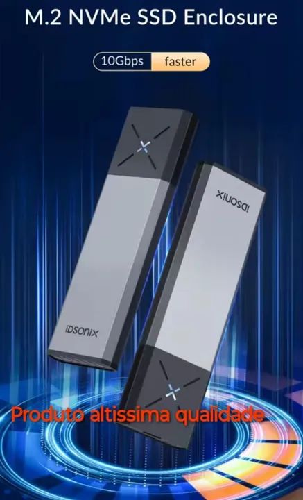 Gabinete M.2 NVMe SSD 10Gbps - Rápido e Seguro