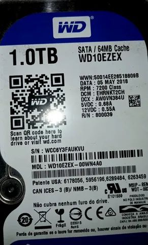 HD 1TB Disco Rígido Interno WD10EZEX - Foto 3