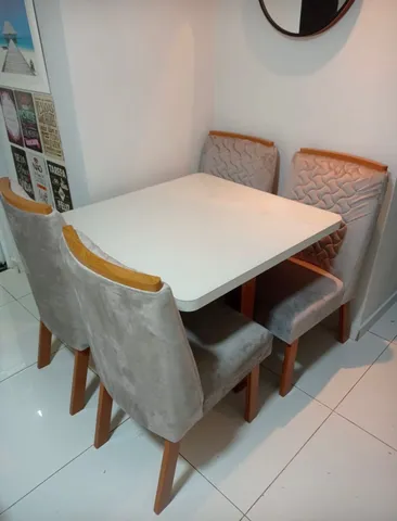 Mesa de jantar liz 4 cadeiras