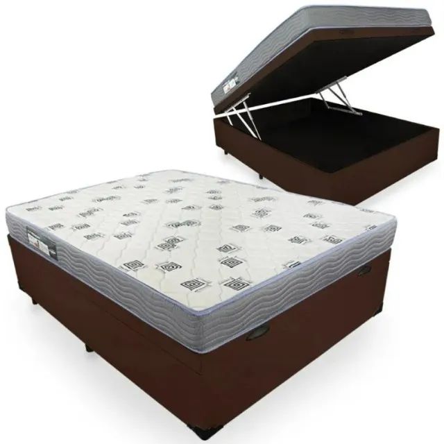Colchão Casal Light D33 + Base Box Baú - Ortobom e Biostar  - Foto 3